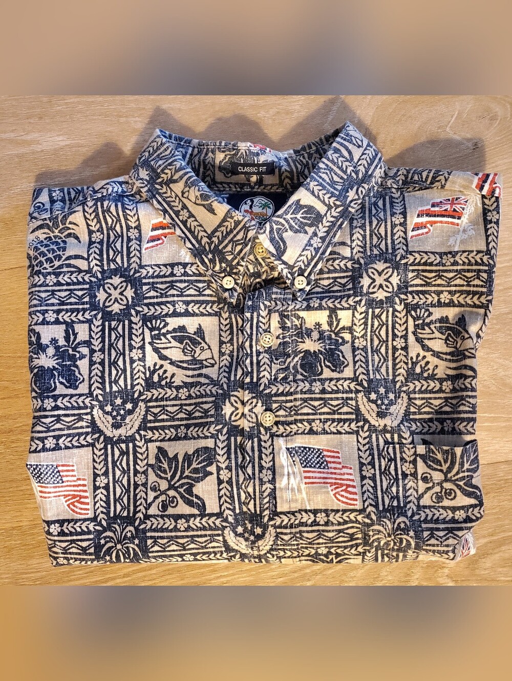 Reyn Spooner 4th Of July Hawaiian Men’s Shirt Cotton Blend Pullover Size 2XL/XXL